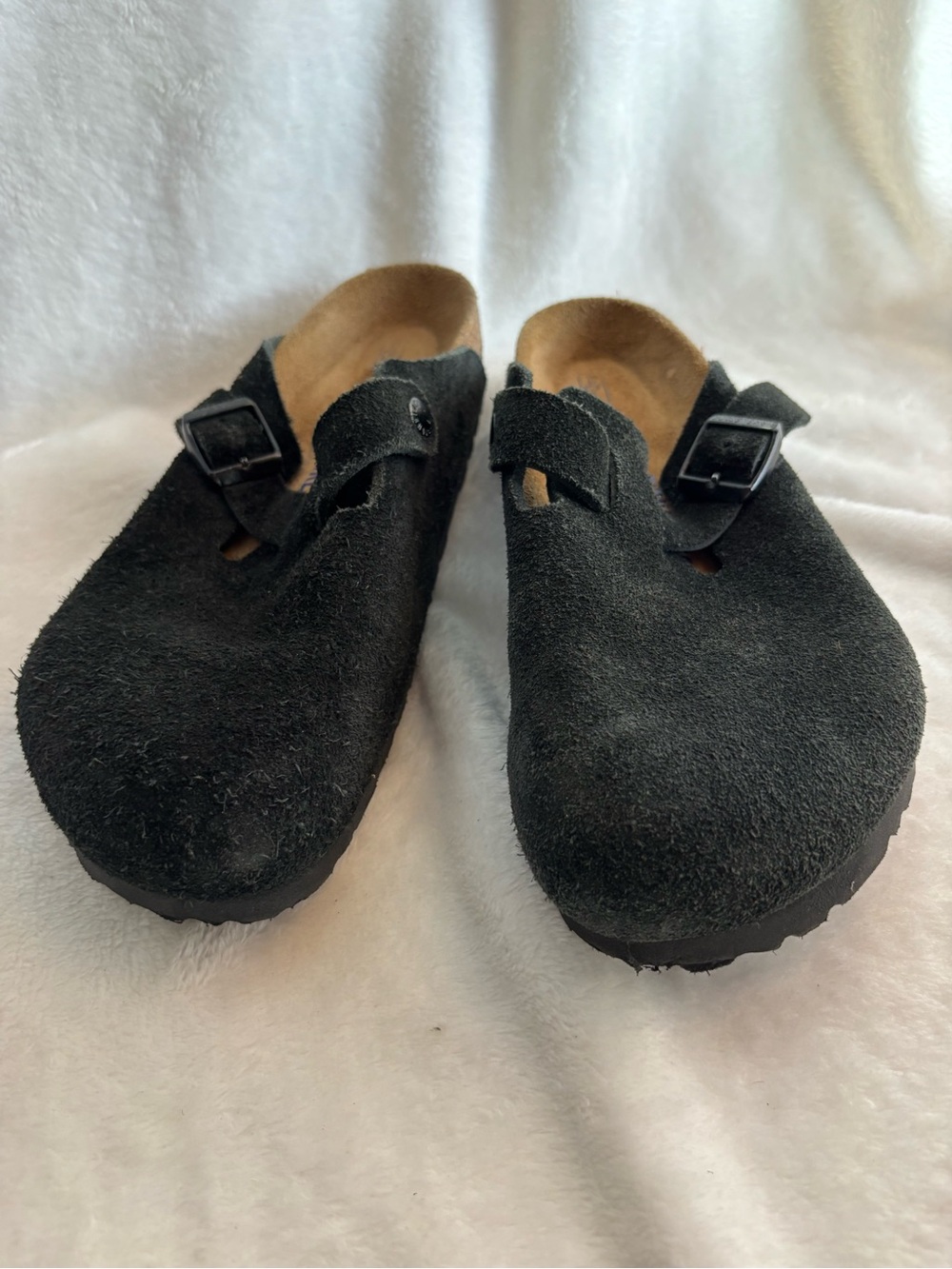 Birkenstock Boston Suede Clogs Black Size 39 / 8W 6M - Picture 2 of 16